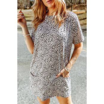 Azura Exchange Tunic Top with Print and Side Pockets - L