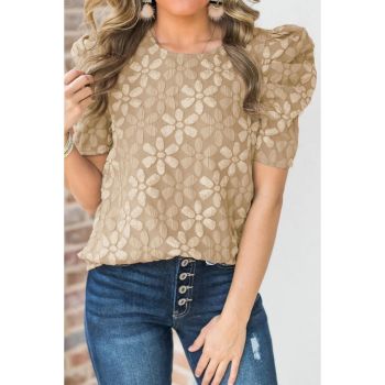 Azura Exchange Lace Bubble Sleeve Top - L