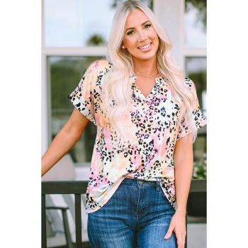 Azura Exchange Notch V Neck Blouse - L