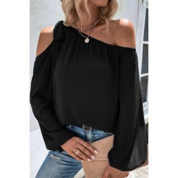 Azura Exchange Asymmetric Off Shoulder Blouse - L