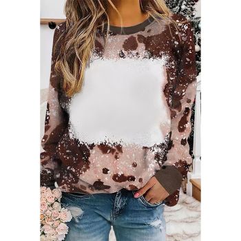 Azura Exchange Leopard Print Long Sleeve Top - L