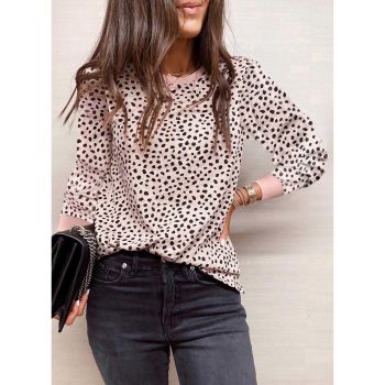 Azura Exchange Animal Spotted Print Long Sleeve Top - L