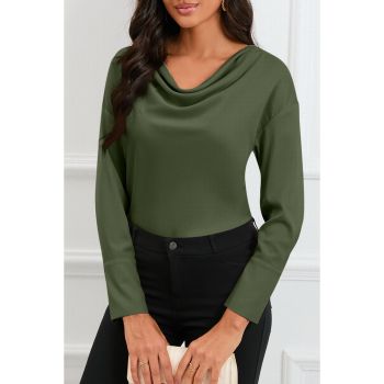 Azura Exchange Cowl Neck Long Sleeve Blouse - 2XL