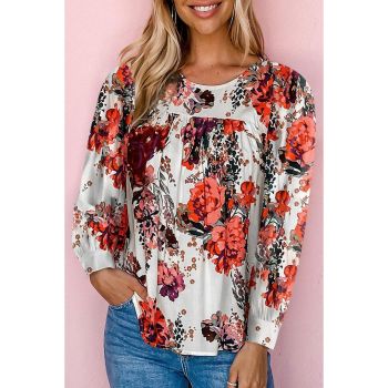 Azura Exchange Retro Floral Long Sleeve Blouse - 2XL