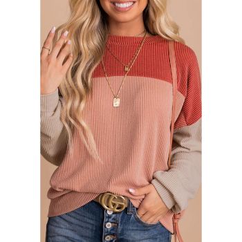 Azura Exchange Long Sleeve Ribbed Loose Top - 2XL