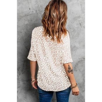 Azura Exchange V-Neck Animal Print Tunic Top - M