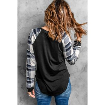 Azura Exchange Plaid Long Sleeves Pullover Top - L