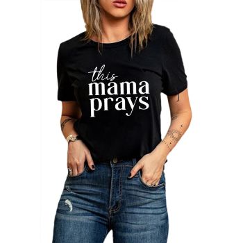 Azura Exchange Mama Prays Letters Print Plain Tee - 2XL