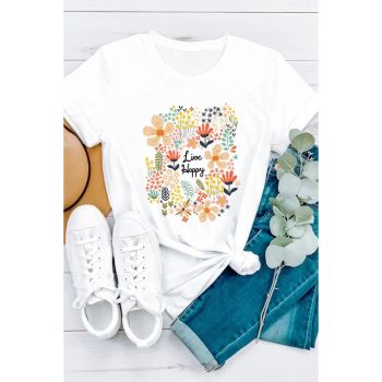 Azura Exchange Floral Print T-Shirt - L