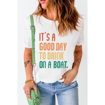 Azura Exchange Good Day Boat Letters T-Shirt - 2XL