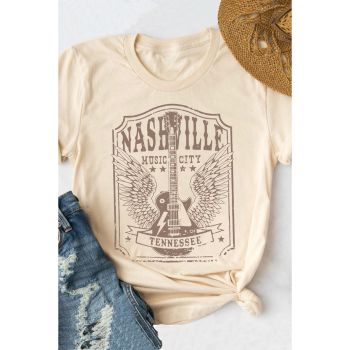 Azura Exchange NASHVILLE Graphic Print Short Sleeve T-Shirt - 2XL