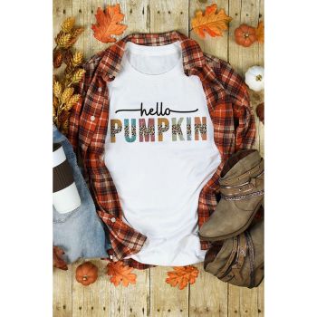 Azura Exchange Pumpkin Leopard Graphic Casual Tee - 2XL