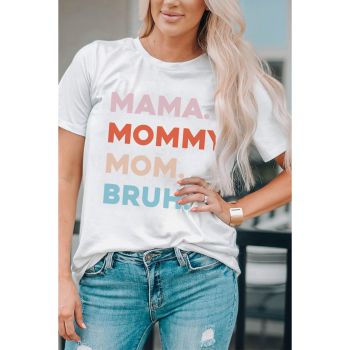 Azura Exchange Mama Mommy Mom Bruh Letter Graphic T Shirt - L