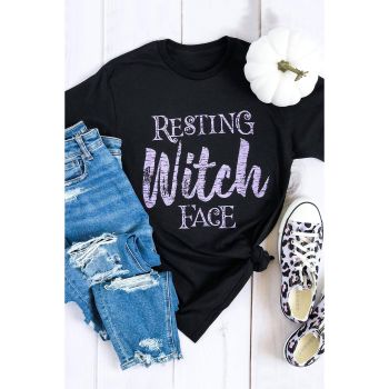 Azura Exchange Resting Witch Face Graphic Tee - L