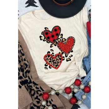 Azura Exchange Leopard Sequin Print Graphic T-Shirt - 2XL