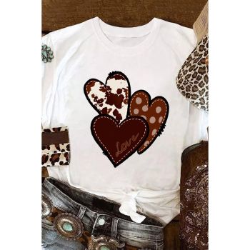 Azura Exchange Heart Print T-shirt - 2XL