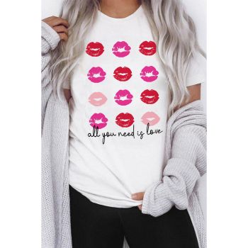 Azura Exchange Valentines Kisses Graphic Tee - L