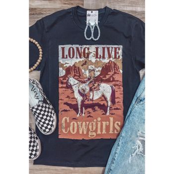 Azura Exchange LONG LIVE Cowgirls Graphic Print T-Shirt - 2XL