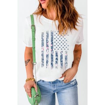 Azura Exchange American Flag Pint Short Sleeve Tee - M