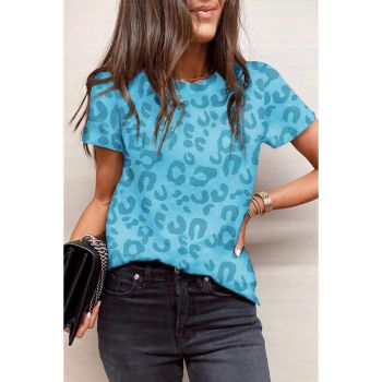 Azura Exchange Leopard Print Crew Neck T Shirt - M