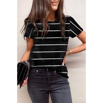 Azura Exchange Striped Print T-shirt - M