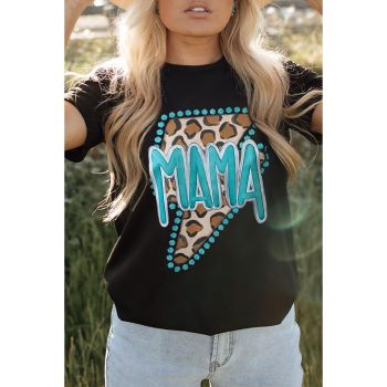 Azura Exchange MAMA Leopard Lightening Graphic Tee - L