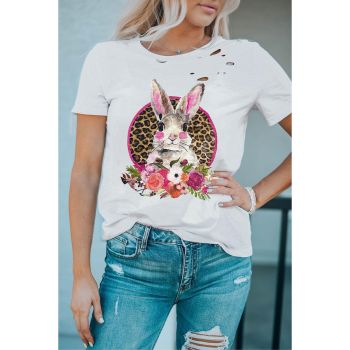 Azura Exchange Distressed Bunny T Shirt - L