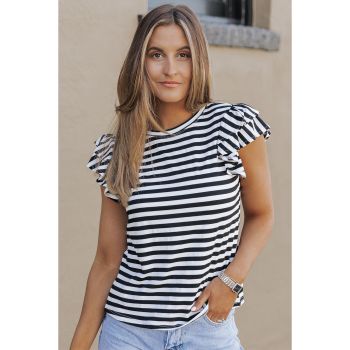 Azura Exchange Tiered Ruffled Sleeve Tee - XL