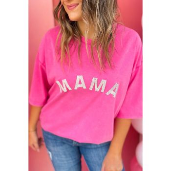 Azura Exchange MAMA Rhinestone Graphic T-Shirt - S