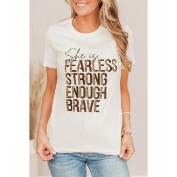 Azura Exchange FEARLESS STRONG ENOUGH BRAVE Graphic Tee - L