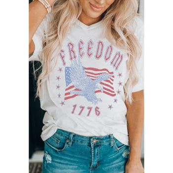 Azura Exchange Eagle Flag Print 1776 Graphic Tee - L