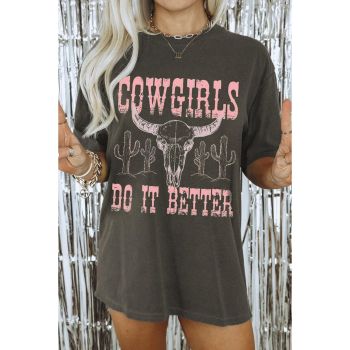 Azura Exchange COWGIRLS DO IT BETTER Graphic Print Oversized T Shirt - L