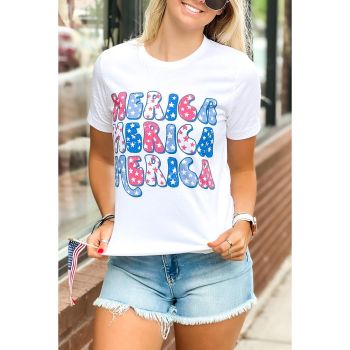 Azura Exchange Graphic Tee with MERICA Flag Element - L