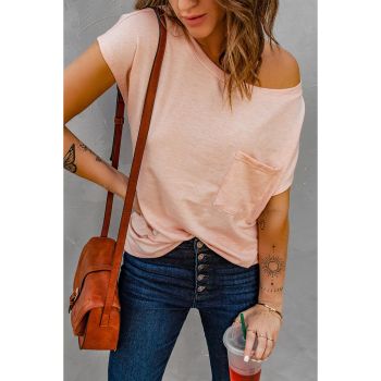 Azura Exchange Pocketed Tee with Side Slits - L