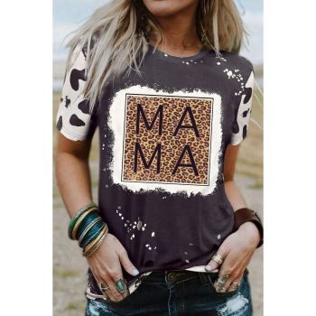 Azura Exchange Leopard Graphic Crew Neck Tee - M