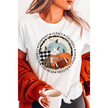 Azura Exchange Autumn Vibes Pumpkin Graphic T-shirt - L