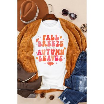 Azura Exchange Graphic Tee with Fall Breeze and Autumn Leaves Design - 2XL