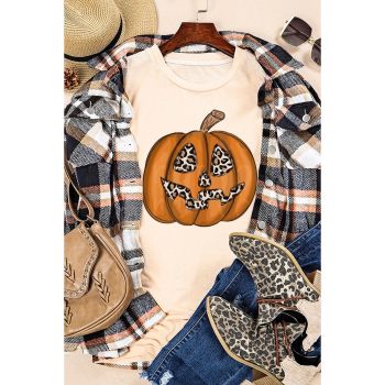 Azura Exchange Leopard Pumpkin Print T Shirt - 2XL