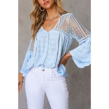 Azura Exchange Du Jour Crochet Blouse - L