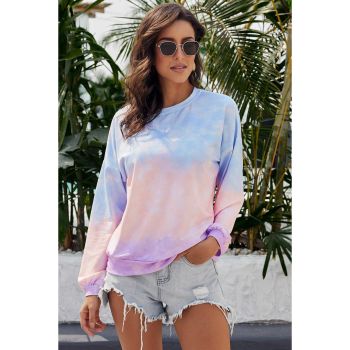 Azura Exchange Color Block Tie Dye Pullover Sweatshirt - L