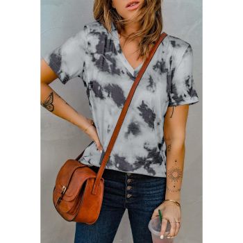 Azura Exchange V Neck Tie-dye T-shirt - S