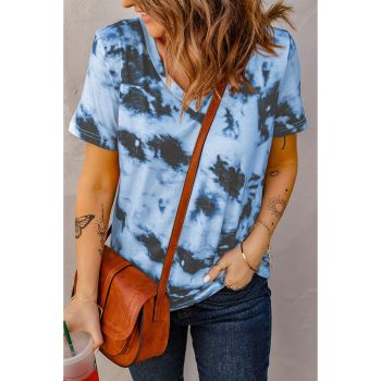 Azura Exchange V Neck Tie-dye T-shirt - M