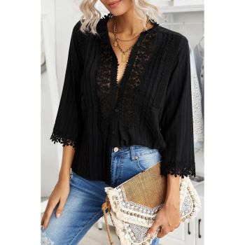 Azura Exchange Crochet Lace Top - S