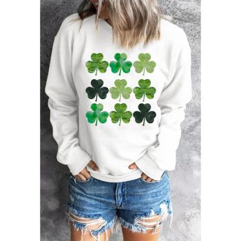 Azura Exchange Clover Print Long Sleeve Sweatshirt - 2XL