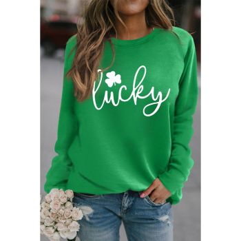 Azura Exchange Lucky Clover Print Graphic Sweatshirt - 2XL