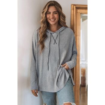 Azura Exchange Relaxed Drawstring Hooded Sweater - M