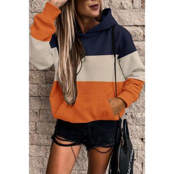 Azura Exchange Color Block Hoodie with Kangaroo Pocket - 2XL