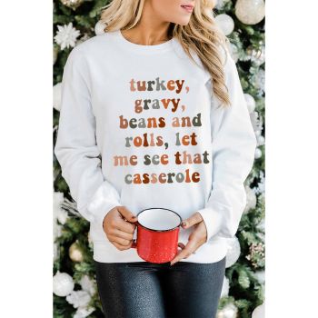 Azura Exchange Thanksgiving Letter Long Sleeve Sweatshirt - L