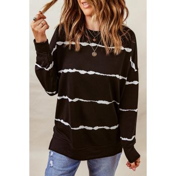 Azura Exchange Abstract Striped Long Sleeve Sweatshirt - XL