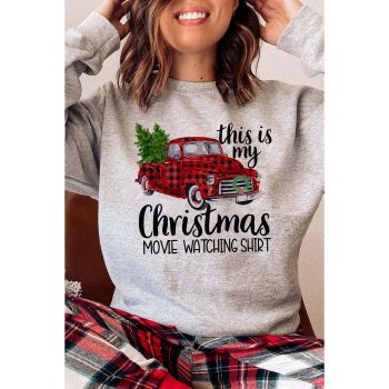 Azura Exchange Plaid Car Graphic Print Sweatshirt - 2XL